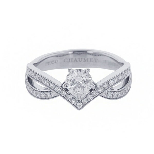 ショーメ リング ジョゼフィーヌ コレクション アムール デグレット ダイヤ 0.54ct Pt950 サイズ約15号 J84089 GIA鑑定書付き 指輪