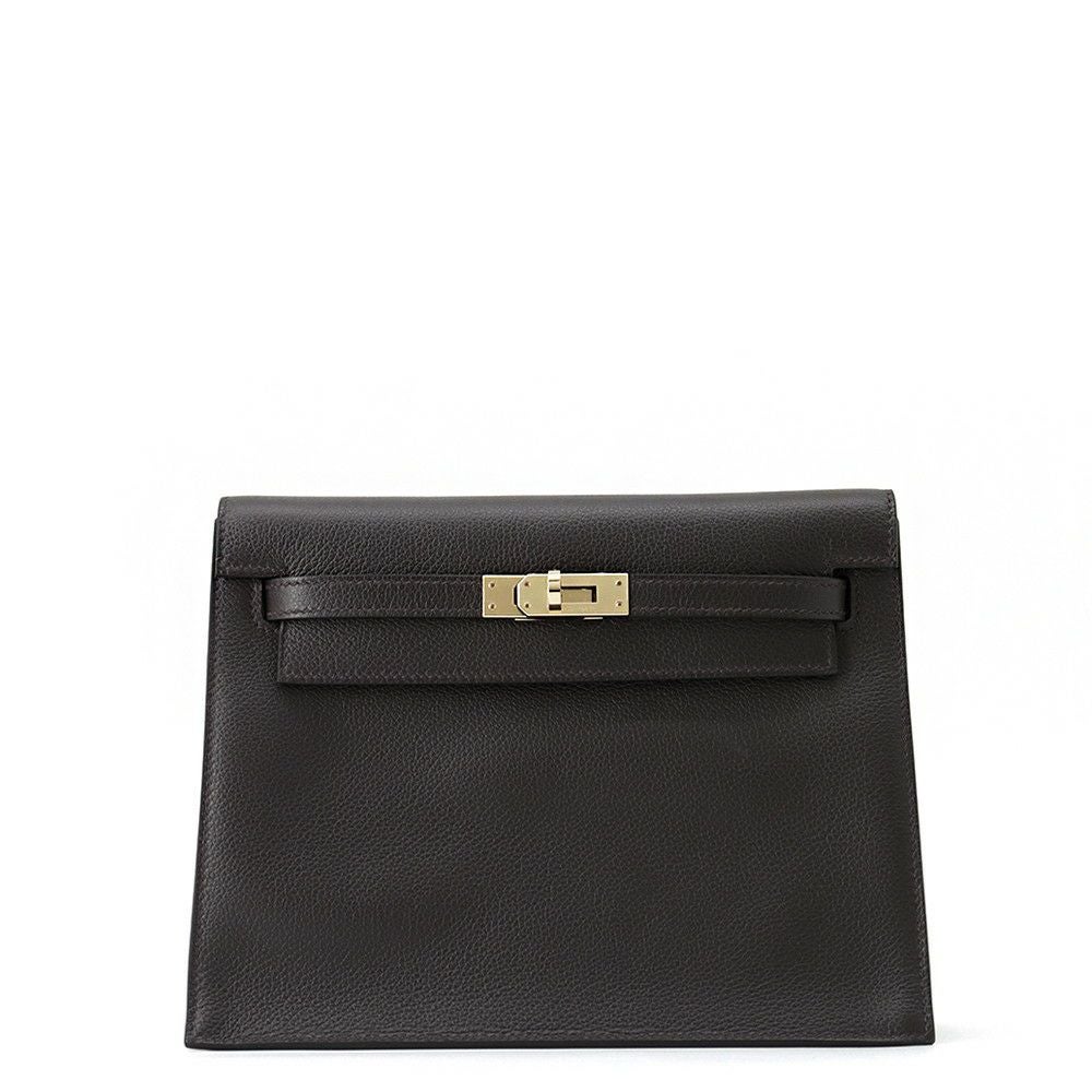 エルメス ショルダーバッグ ケリーダンス2 べトン/ゴールド金具 エバーカラー G刻印 クラッチバッグ HERMES - エルメス ショルダーバッグ ケリーダンス2 べトン/ゴールド
