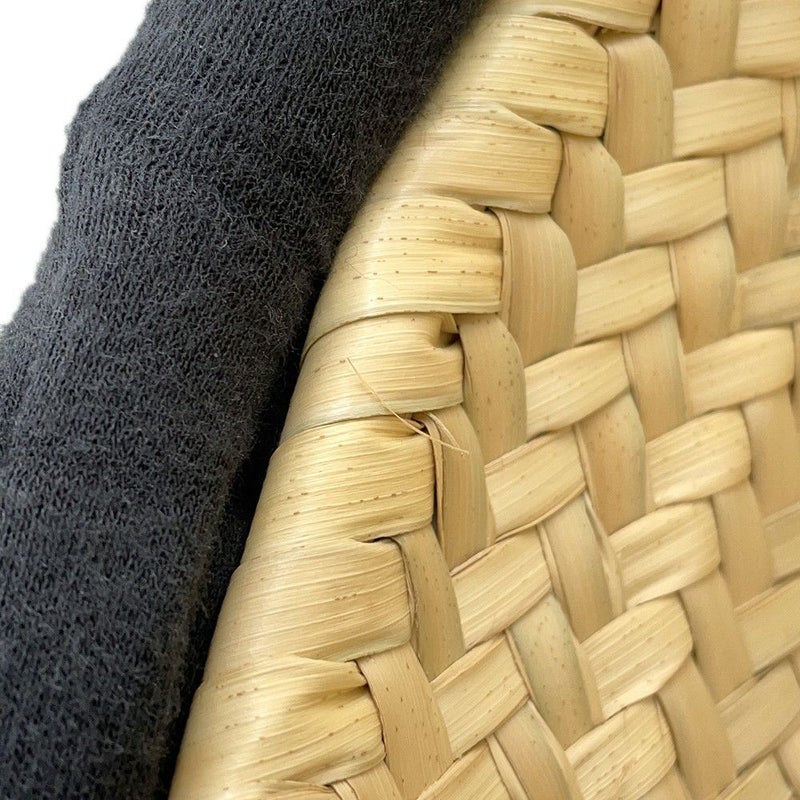 プラダ トートバッグ ウーブンパーム トライアングルロゴ かごバッグ ストロー レザー 1BG314 PRADA 白