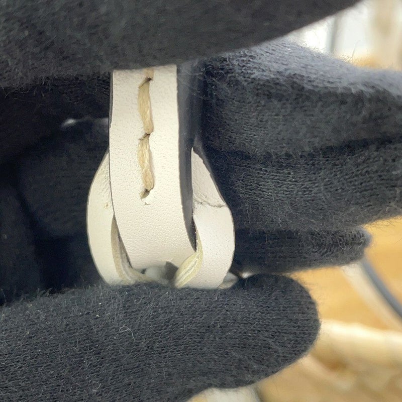 プラダ トートバッグ ウーブンパーム トライアングルロゴ かごバッグ ストロー レザー 1BG314 PRADA 白