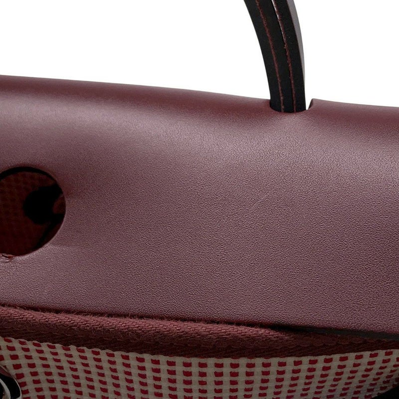 エルメス エールバッグジップPM ルトゥルネ フランボワーズ/ルージュアッシュ/ホワイト/シルバー金具 ヴァッシュハンター/トワルキャドリーユ U刻印