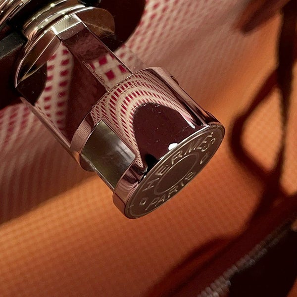 エルメス エールバッグジップPM ルトゥルネ フランボワーズ/ルージュアッシュ/ホワイト/シルバー金具 ヴァッシュハンター/トワルキャドリーユ U刻印