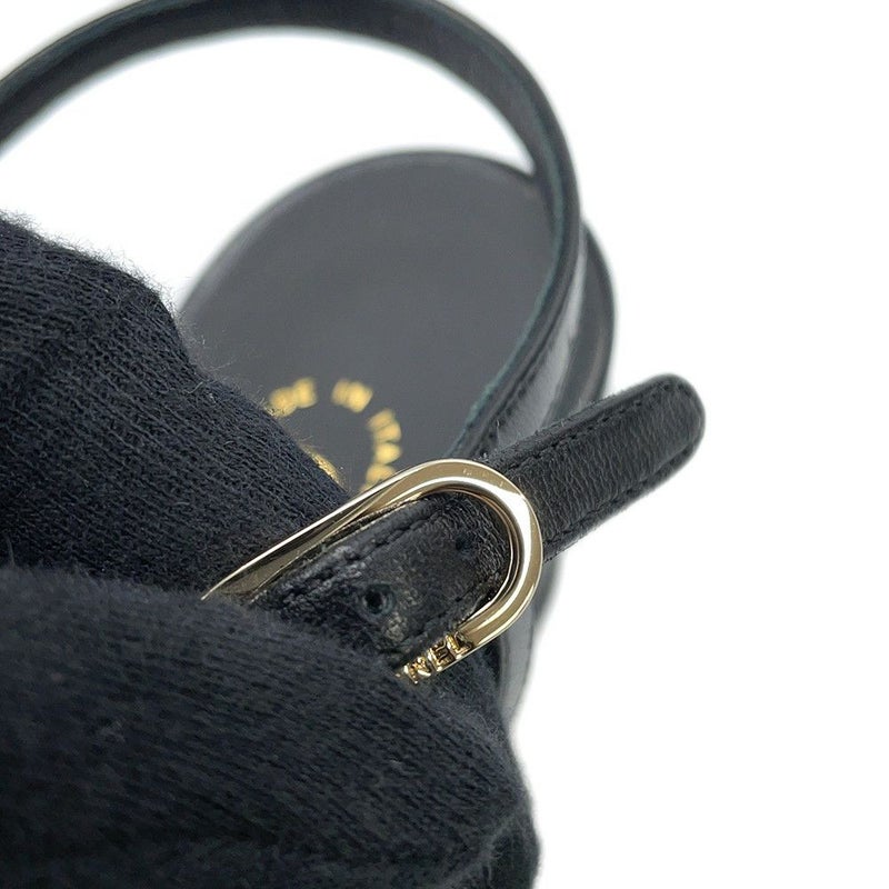 シャネル サンダル ココマーク ヒールサンダル フェイクパール レザー レディースサイズ38C G32699 靴 黒