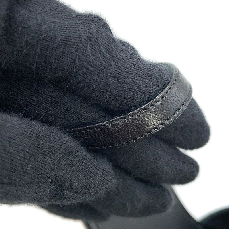 シャネル サンダル ココマーク ヒールサンダル フェイクパール レザー レディースサイズ38C G32699 靴 黒