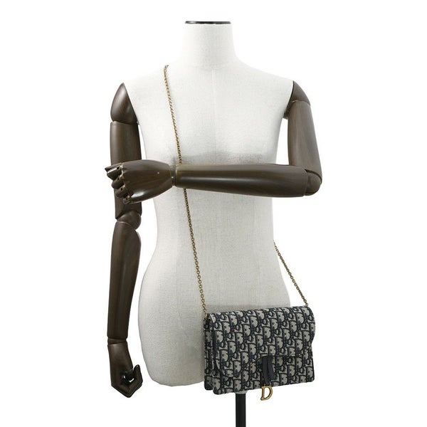 クリスチャン・ディオール チェーンショルダーバッグ オブリーク サドルポーチ Christian Dior チェーンウォレット トロッター