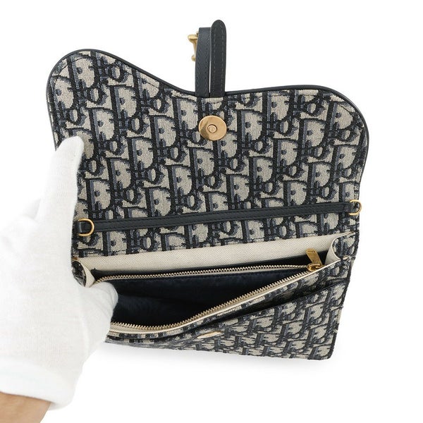 クリスチャン・ディオール チェーンショルダーバッグ オブリーク サドルポーチ Christian Dior チェーンウォレット トロッター