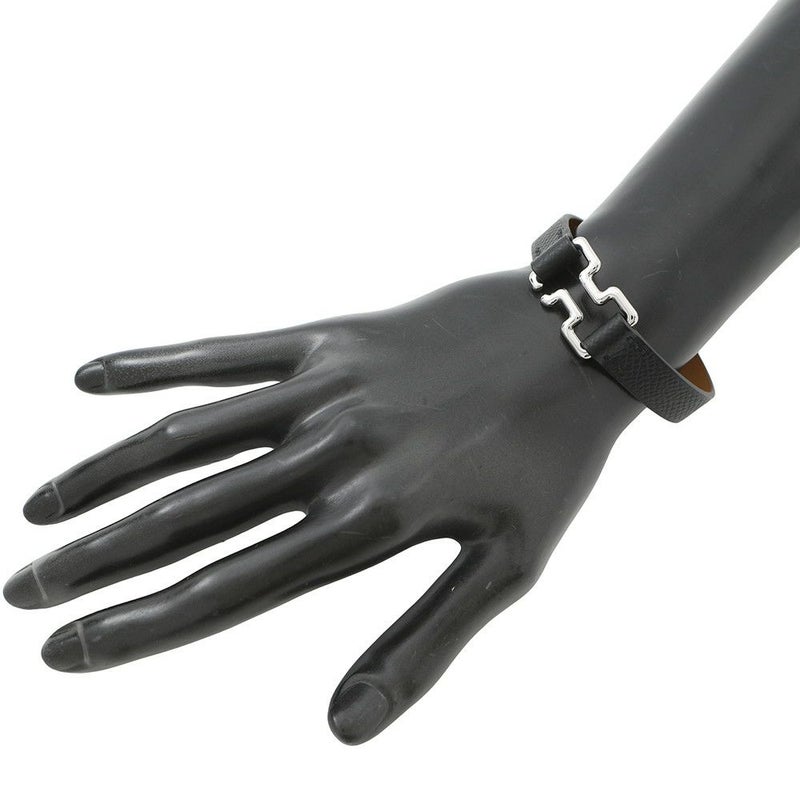エルメス ブレスレット トゥナイト ブラック/シルバー金具 エプソン B刻印 サイズT5 HERMES アクセサリー 黒