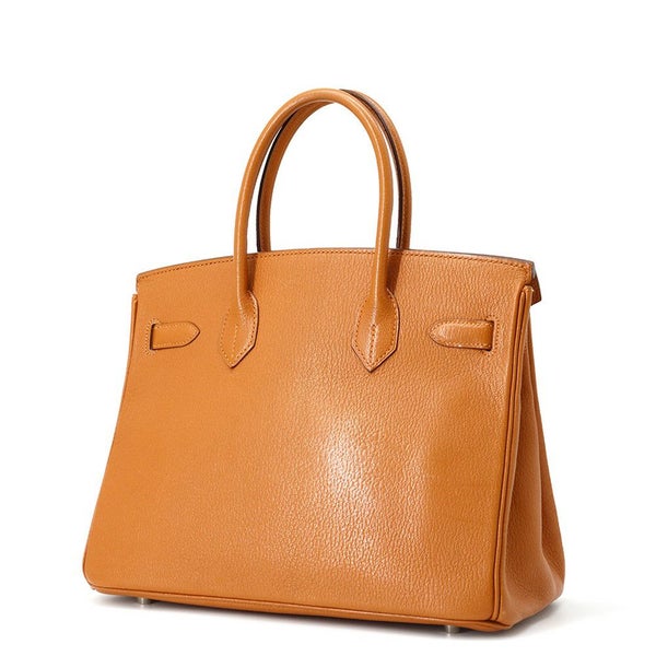 エルメス バーキン30 オレンジ/シルバー金具 シェブルミゾル □H刻印 HERMES Birkin ハンドバッグ