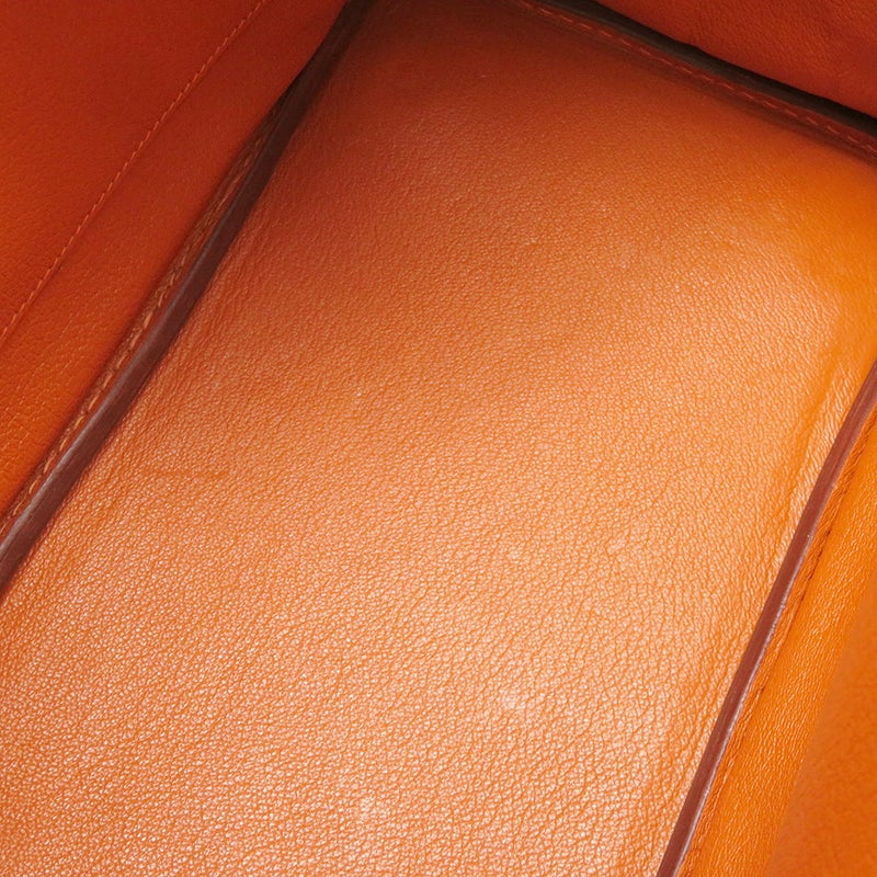 エルメス バーキン30 オレンジ/シルバー金具 シェブルミゾル □H刻印 HERMES Birkin ハンドバッグ