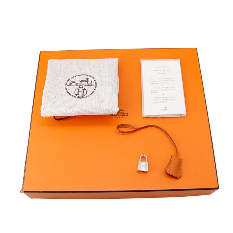 エルメス バーキン30 オレンジ/シルバー金具 シェブルミゾル □H刻印 HERMES Birkin ハンドバッグ