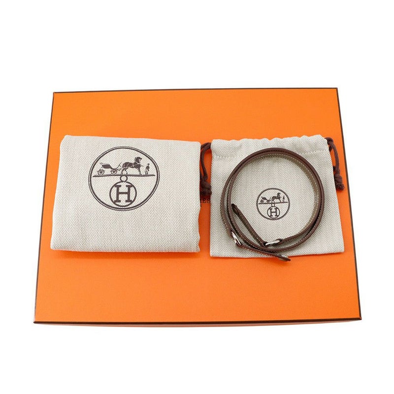 エルメス クラッチバッグ ケリーエラン エトゥープ/シルバー金具 エプソン K刻印 2wayショルダー 黒