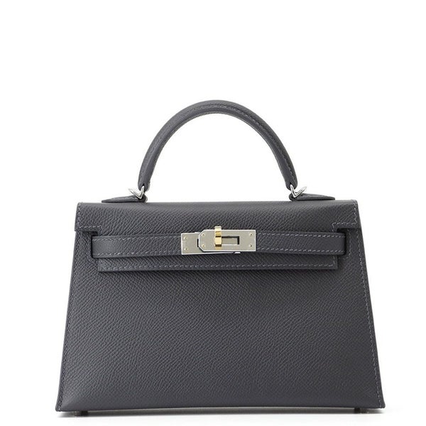 エルメス ハンドバッグ ミニケリー2 外縫い アルドワーズ/エレクトラム金具 エプソン K刻印 HERMES Kelly 2wayバッグ