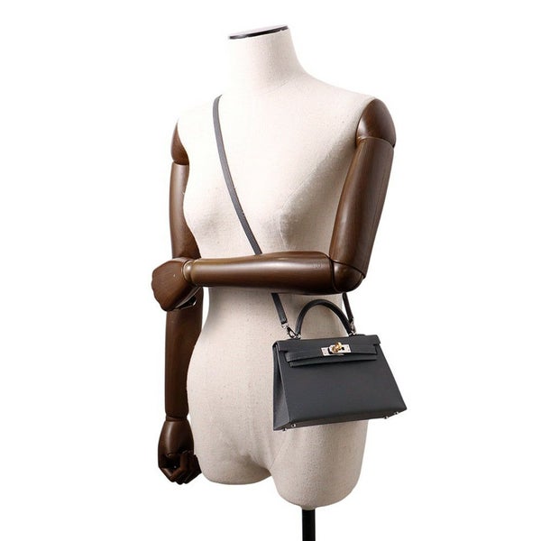 エルメス ハンドバッグ ミニケリー2 外縫い アルドワーズ/エレクトラム金具 エプソン K刻印 HERMES Kelly 2wayバッグ
