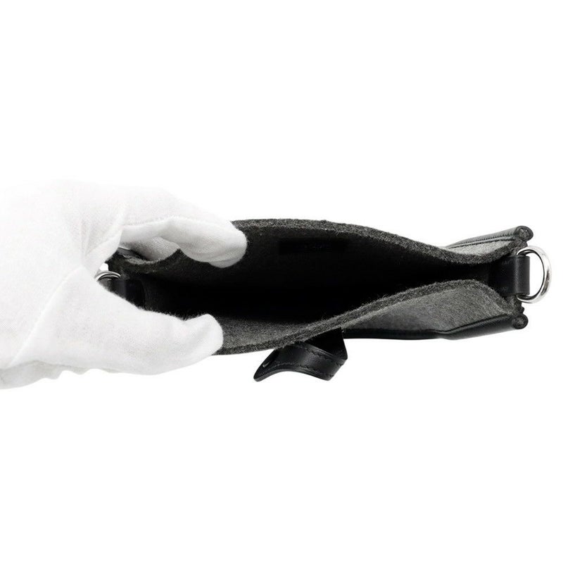 エルメス ショルダーバッグ エブリンTPM 111cm ブラック/グリモワイヤン/シルバー金具 フェルト/スイフト Y刻印 黒