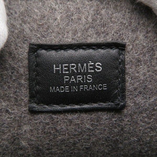 エルメス ショルダーバッグ エブリンTPM 111cm ブラック/グリモワイヤン/シルバー金具 フェルト/スイフト Y刻印 黒