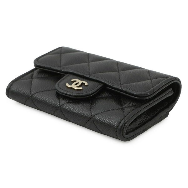 シャネル コインケース マトラッセ クラシック フラップ ココマーク キャビアスキン AP4096 CHANEL 財布 黒