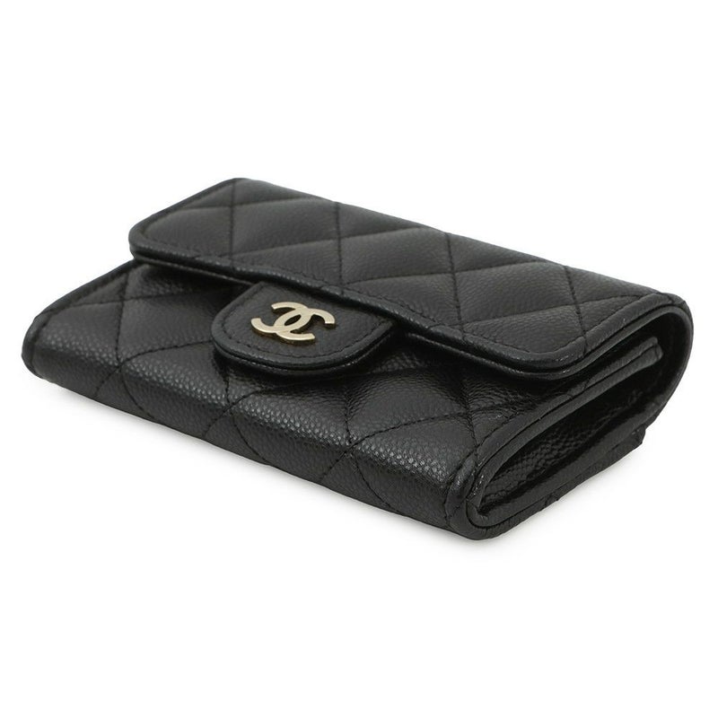 シャネル コインケース マトラッセ クラシック フラップ ココマーク キャビアスキン AP4096 CHANEL 財布 黒