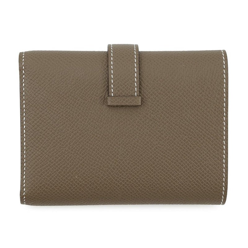 エルメス 三つ折り財布 ベアンコンビネ エトゥープ/シルバー金具 エプソン W刻印 HERMES 財布