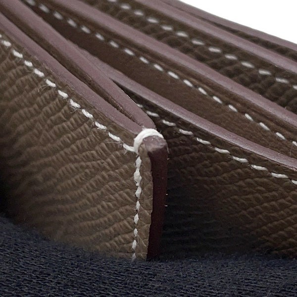 エルメス 三つ折り財布 ベアンコンビネ エトゥープ/シルバー金具 エプソン W刻印 HERMES 財布