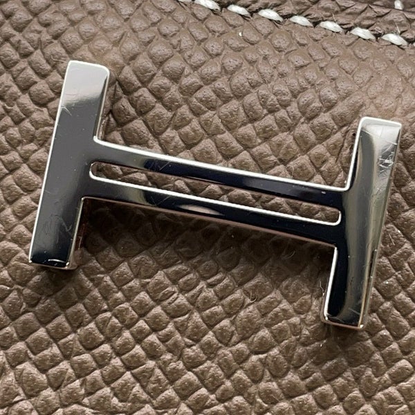 エルメス 三つ折り財布 ベアンコンビネ エトゥープ/シルバー金具 エプソン W刻印 HERMES 財布