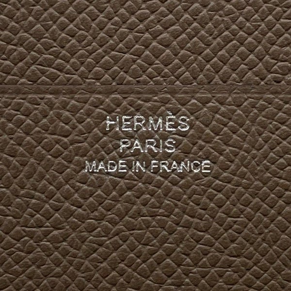エルメス 三つ折り財布 ベアンコンビネ エトゥープ/シルバー金具 エプソン W刻印 HERMES 財布