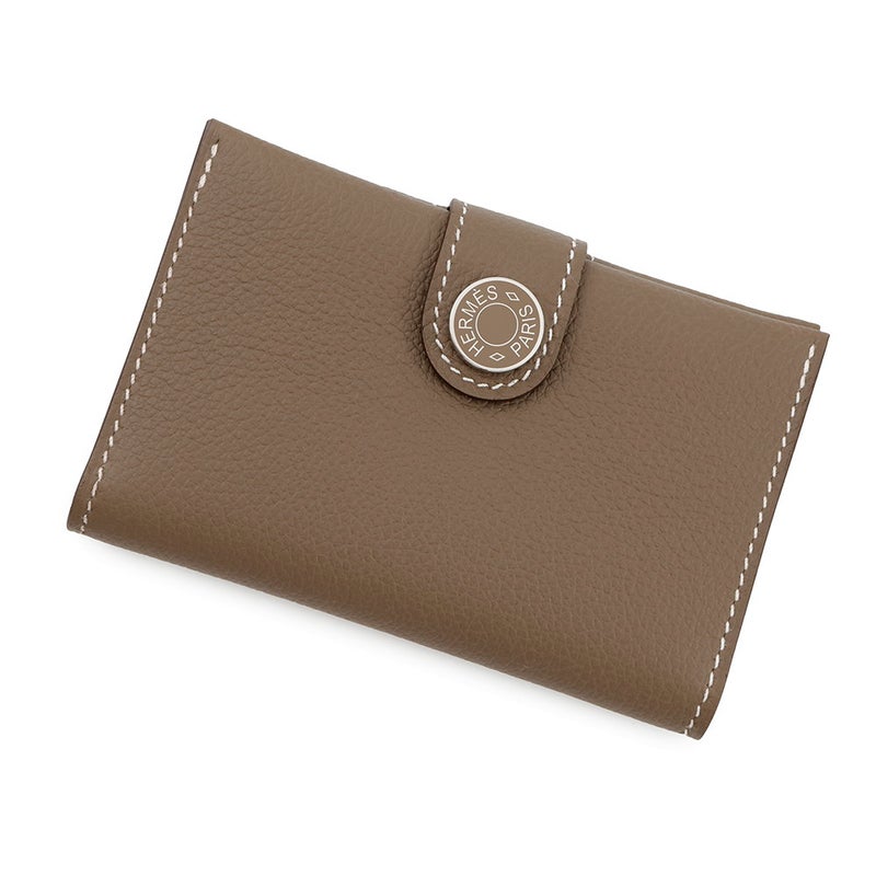 エルメス カードケース RMS RMS エトゥープ/シルバー金具 エバーカラー W刻印 HERMES 名刺入れ