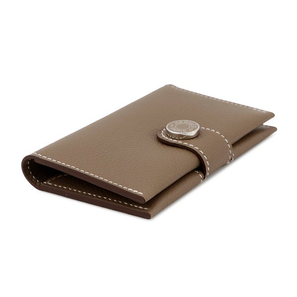 エルメス カードケース RMS RMS エトゥープ/シルバー金具 エバーカラー W刻印 HERMES 名刺入れ