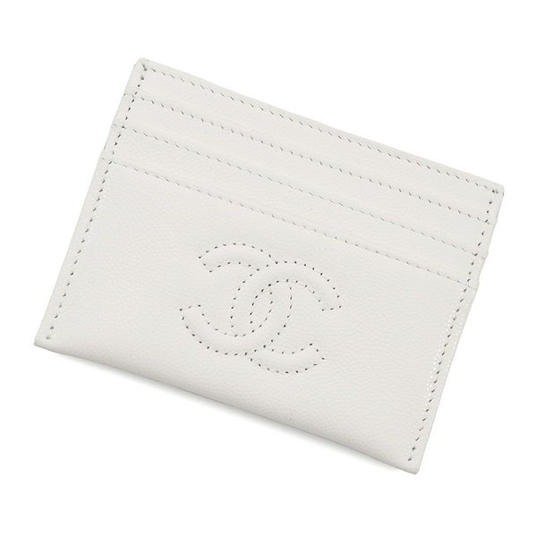 シャネル カードケース 24/25年 メティエダール コレクション ココマーク キャビアスキン AP4706 CHANEL 白