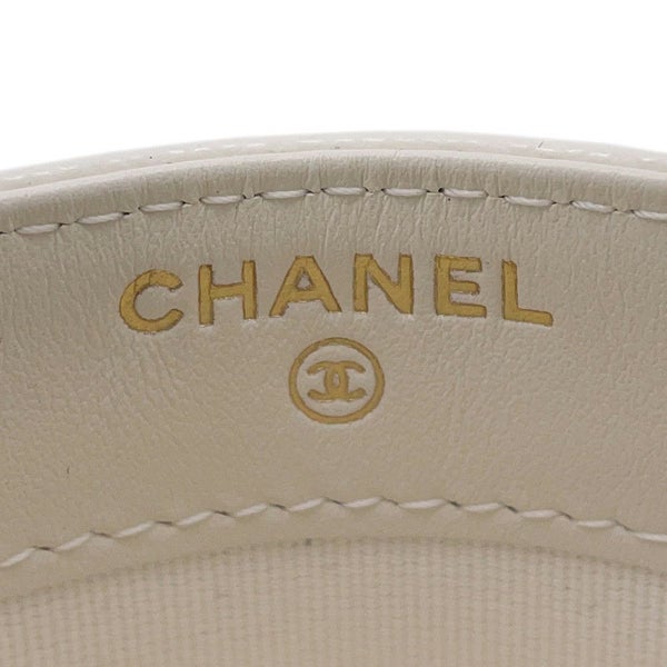 シャネル カードケース 24/25年 メティエダール コレクション ココマーク キャビアスキン AP4706 CHANEL 白