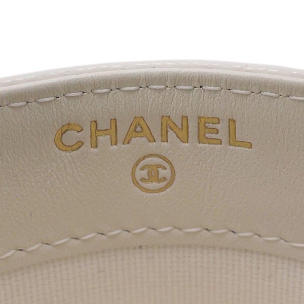 シャネル カードケース 24/25年 メティエダール コレクション ココマーク キャビアスキン AP4706 CHANEL 白