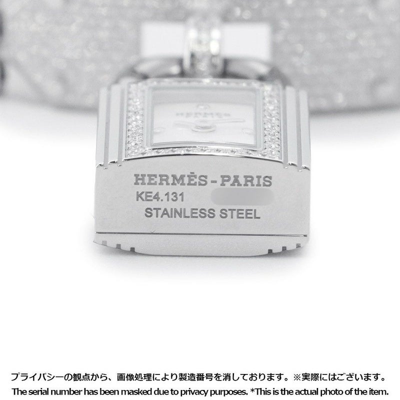エルメス ケリーウォッチ KE4.131 ダイヤベゼル HERMES 腕時計 ホワイトシェル文字盤 クォーツ