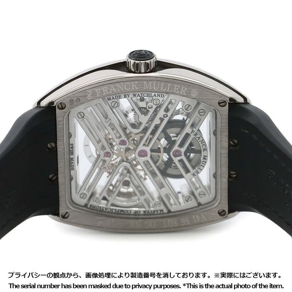 フランクミュラー ヴァンガード セブンデイズパワーリザーブ スケルトン V41S6SQT OGNR スケルトン文字盤