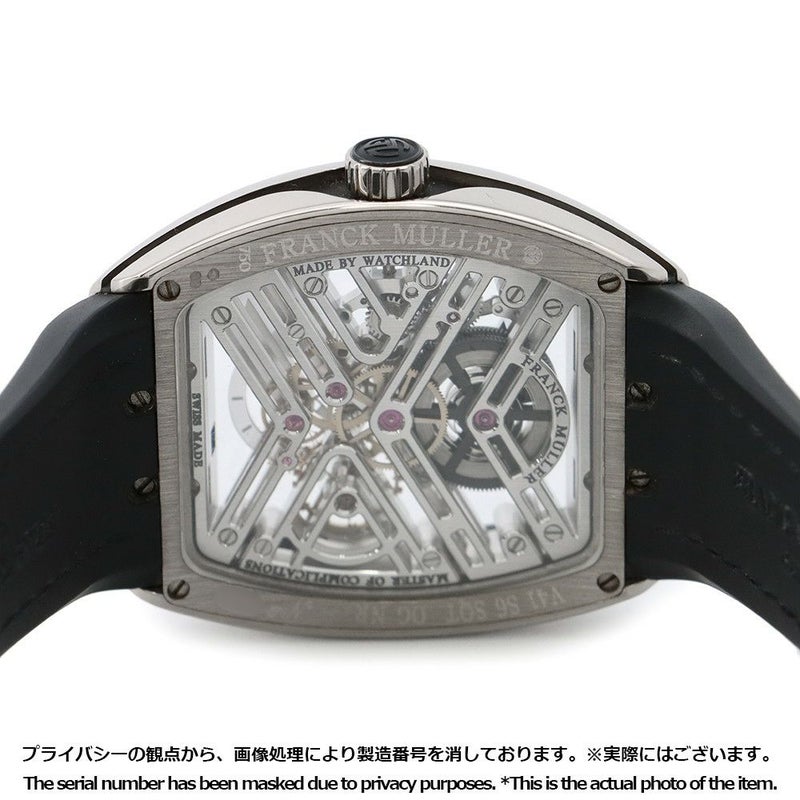 フランクミュラー ヴァンガード セブンデイズパワーリザーブ スケルトン V41S6SQT OGNR スケルトン文字盤