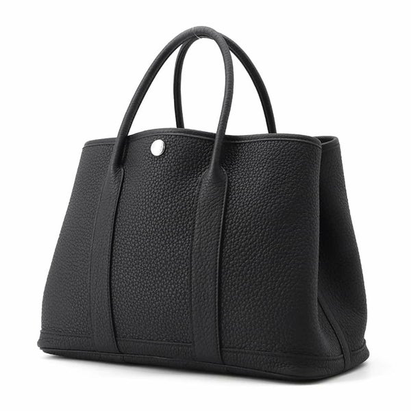 エルメス トートバッグ ガーデンパーティTPM ブラック/シルバー金具 ネゴンダ W刻印 黒
