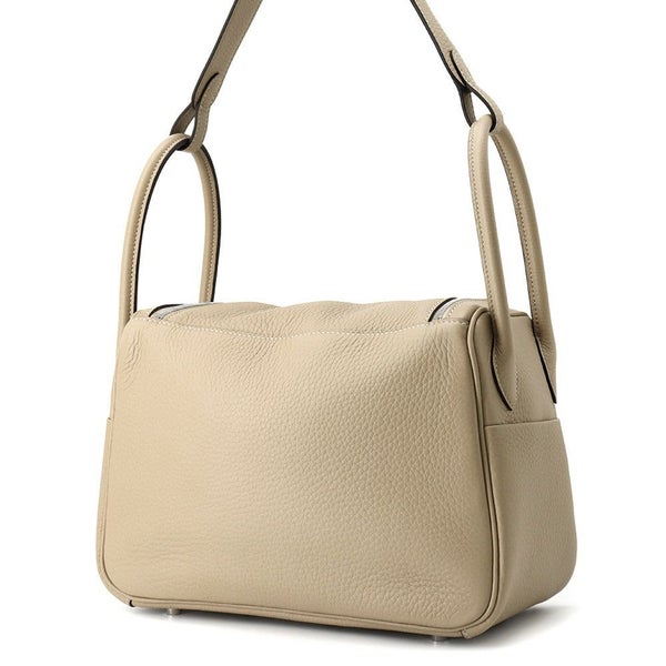 エルメス ハンドバッグ リンディ26 ヴェルソ トレンチ/エトゥープ/シルバー金具 トリヨンクレマンス K刻印 HERMES 2way ショルダー