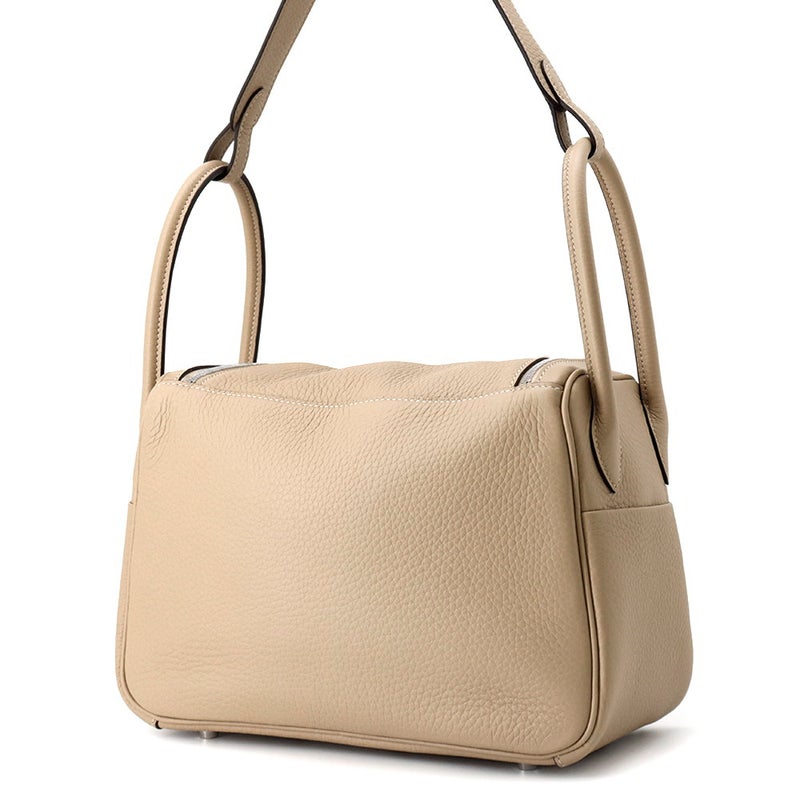 エルメス ハンドバッグ リンディ26 ヴェルソ トレンチ/エトゥープ/シルバー金具 トリヨンクレマンス K刻印 HERMES 2way ショルダー