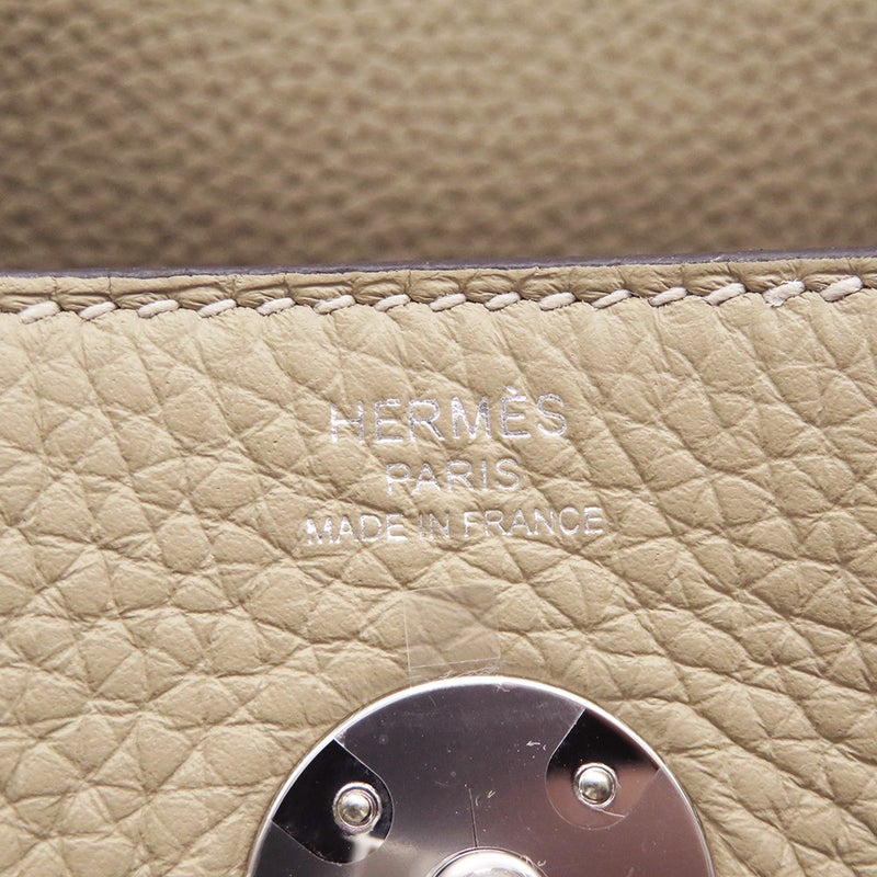 エルメス ハンドバッグ リンディ26 ヴェルソ トレンチ/エトゥープ/シルバー金具 トリヨンクレマンス K刻印 HERMES 2way ショルダー