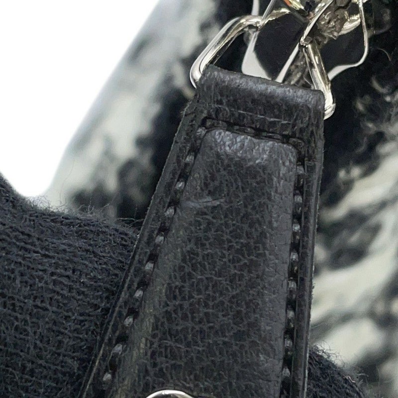 シャネル ショートブーツ ココマーク ツイード フェイクパール レディースサイズ38 G33823 CHANEL 靴 黒 白