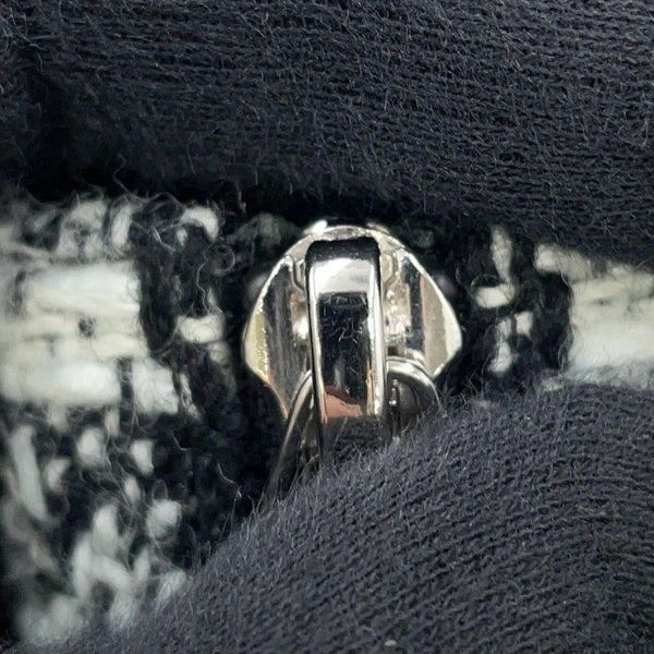 シャネル ショートブーツ ココマーク ツイード フェイクパール レディースサイズ38 G33823 CHANEL 靴 黒 白