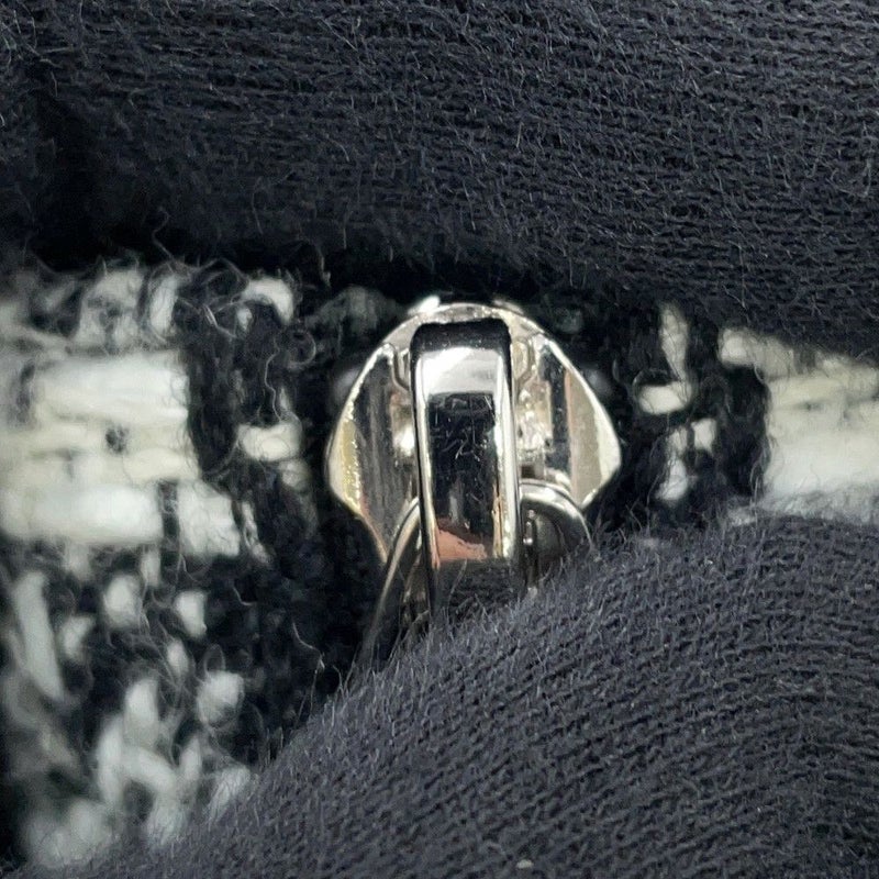 シャネル ショートブーツ ココマーク ツイード フェイクパール レディースサイズ38 G33823 CHANEL 靴 黒 白