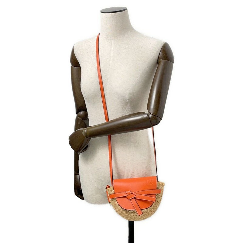 ロエベ ショルダーバッグ ゲート ミニ ラフィア 329.13.U62 LOEWE カゴバッグ