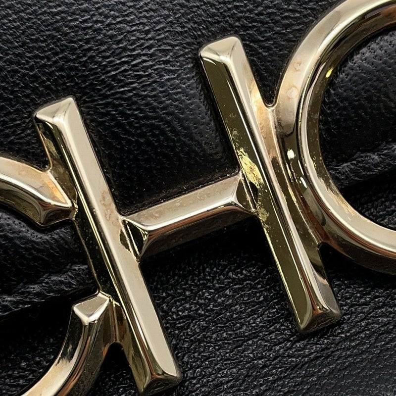 ジミーチュウ チェーンショルダーバッグ ロゴ レザー JIMMY CHOO バッグ 黒
