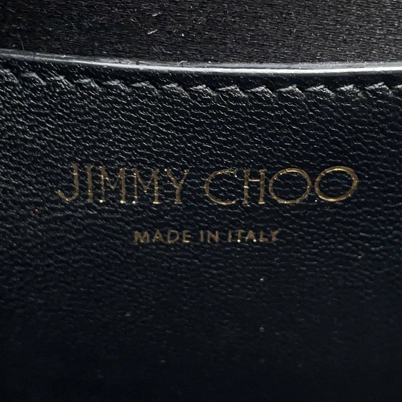 ジミーチュウ チェーンショルダーバッグ ロゴ レザー JIMMY CHOO バッグ 黒