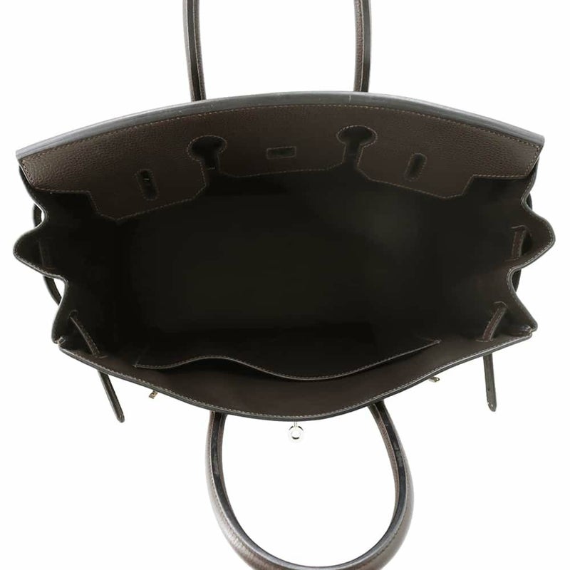 エルメス バーキン35 ショコラ/シルバー金具 アルデンヌ □J刻印 HERMES Birkin ハンドバッグ