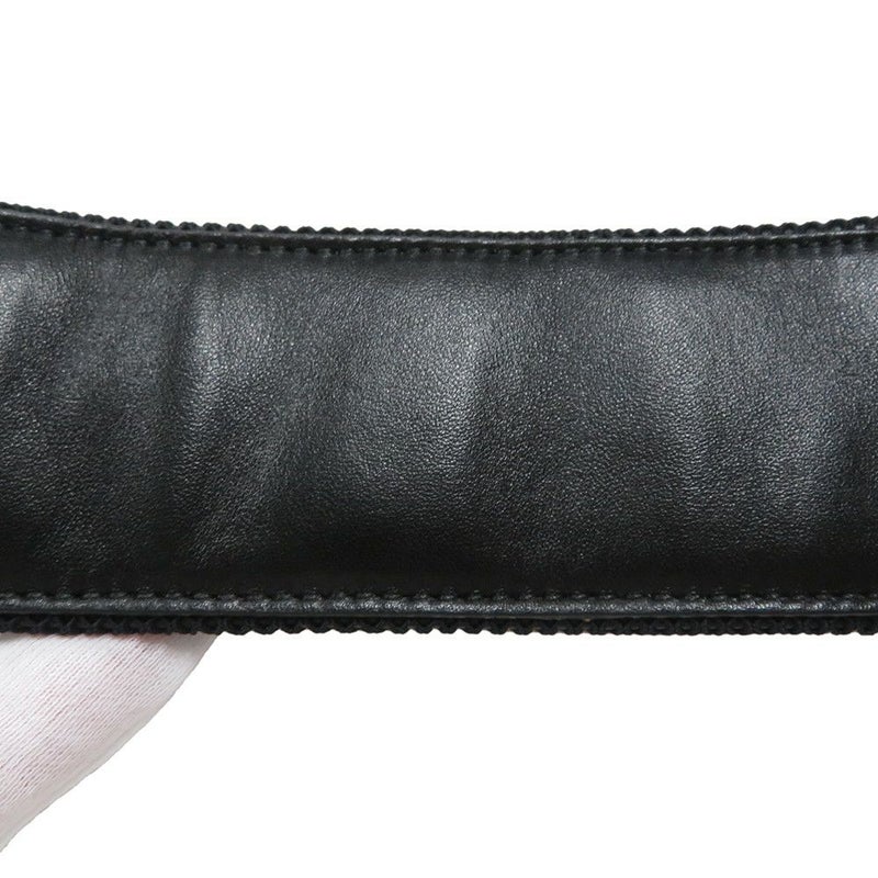 クリスチャン・ディオール ショルダーストラップ 刺繍 フラワー Christian Dior 黒