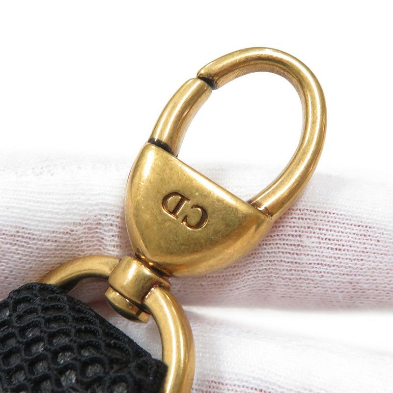 クリスチャン・ディオール ショルダーストラップ 刺繍 フラワー Christian Dior 黒