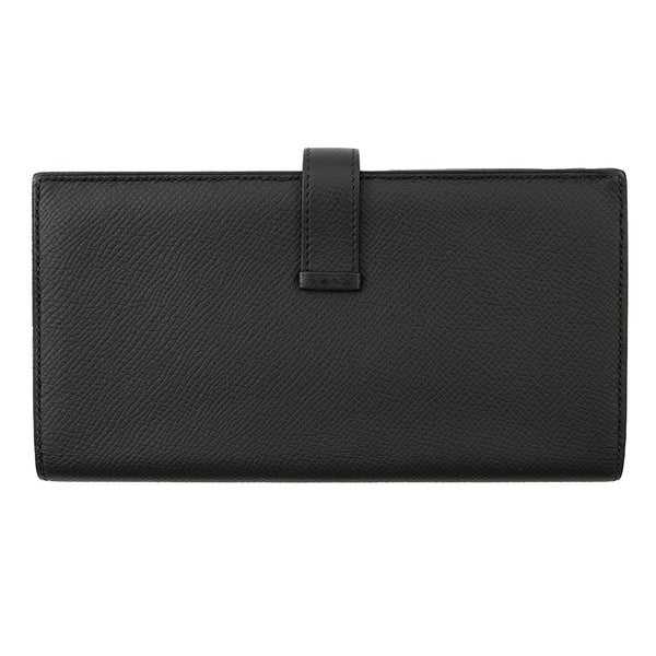 エルメス 長財布 ベアンスフレ マチ有り ブラック/ブラック金具 エプソン U刻印 HERMES 財布 モノクローム 黒
