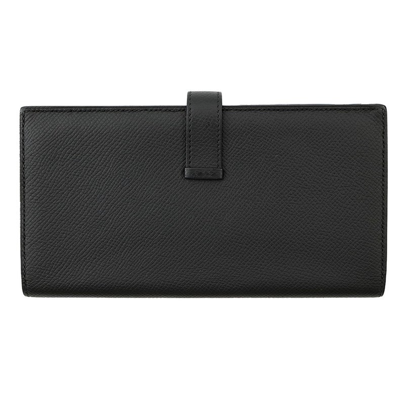 エルメス 長財布 ベアンスフレ マチ有り ブラック/ブラック金具 エプソン U刻印 HERMES 財布 モノクローム 黒
