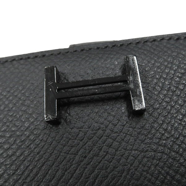 エルメス 長財布 ベアンスフレ マチ有り ブラック/ブラック金具 エプソン U刻印 HERMES 財布 モノクローム 黒