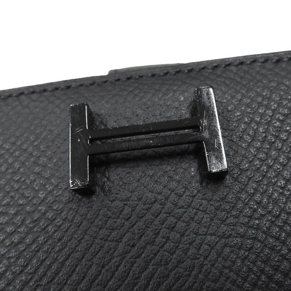 エルメス 長財布 ベアンスフレ マチ有り ブラック/ブラック金具 エプソン U刻印 HERMES 財布 モノクローム 黒